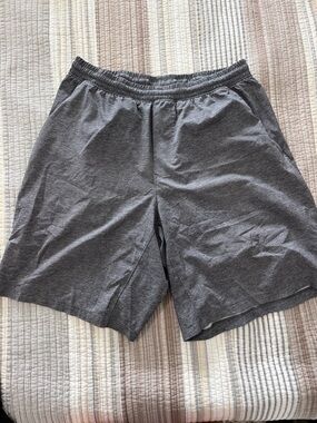 lululemon athletica Men's Heathered Charcoal Athletic Shorts